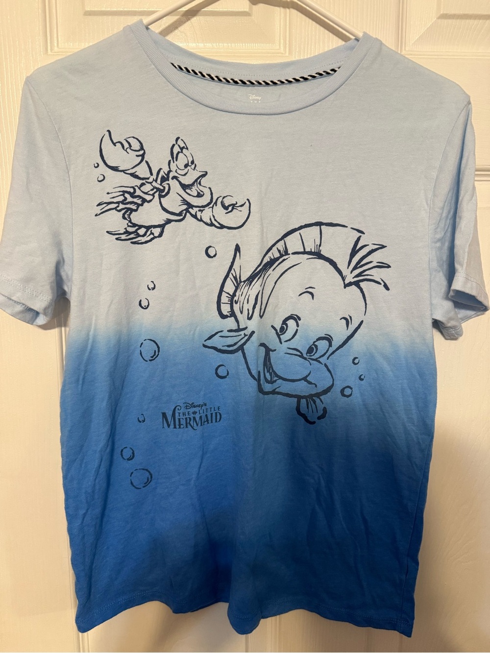 Disney The Little Mermaid Ombre Blue Short Sleeve Tee